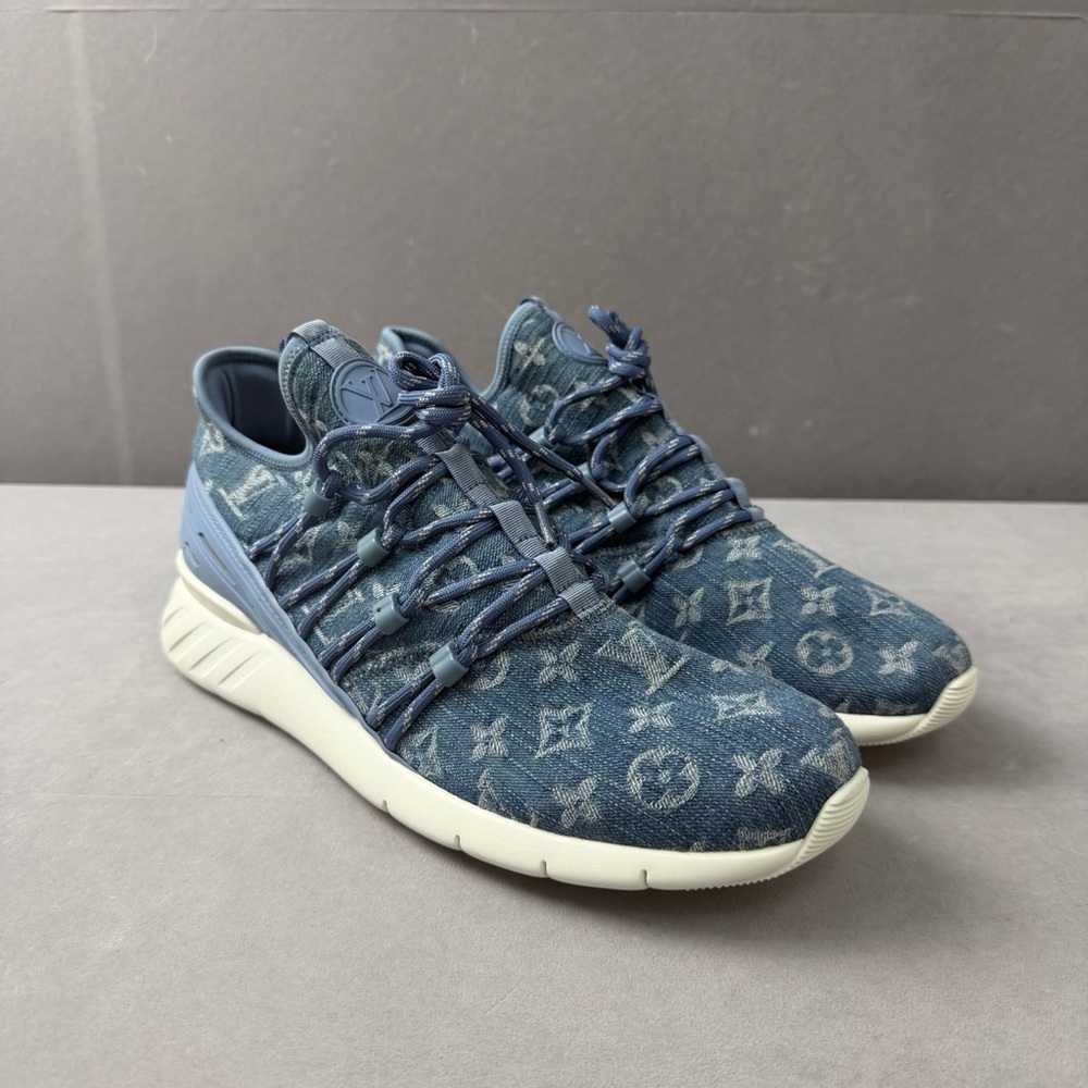 🚩steal authentic Louis Vuitton Monogram Blue Sneakers